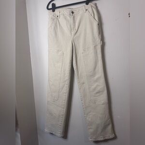Cream Utility Carpenter Jeans